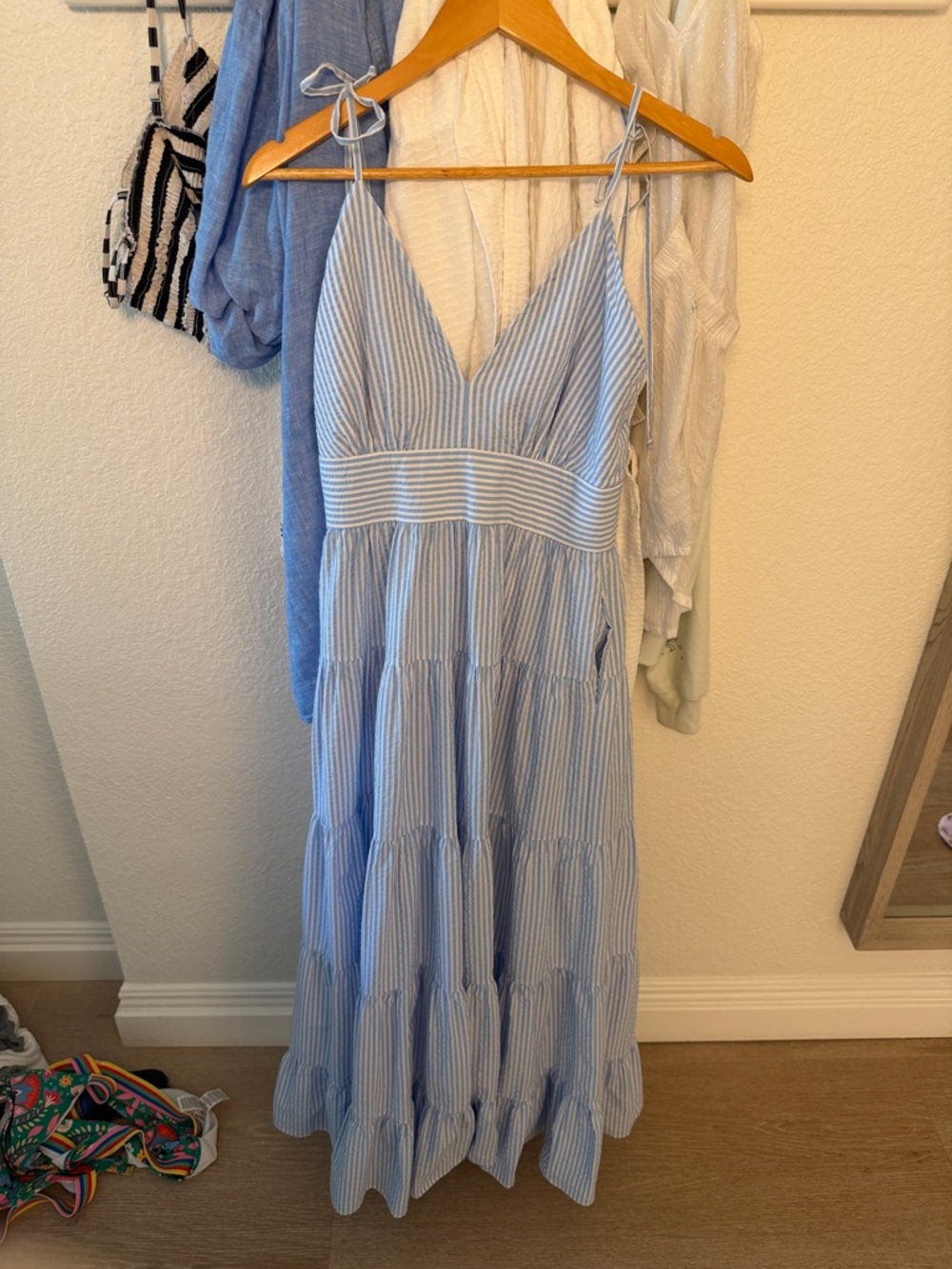 Seersucker Maxi Dress (Fiona Dress) - Picture 7 of 9